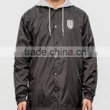 Custom Plain Men no Zipper Hoodie Lightweight Windbreaker Jacket thumbnail-4
