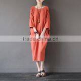 Z&M Korean Cotton Linen Dress Linen Dress Girls Summer Dress thumbnail-1
