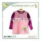 Pink Cute Cotton Striped Baby Girls T Shirt thumbnail-2