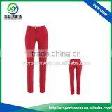 High Quality Plus Size Sexy Fit Women Long Golf Pant In Red thumbnail-1