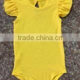 Toddler Girls Soild Color Cotton Romper Flutter Sleeve Romper Baby Bulk Boutique Baby Girl Rompers Wholesale 2016 thumbnail-4