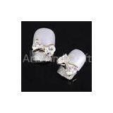 3D Glitter Rhinestone Lace Nail Art Design Sticker PET Film With Sliver Plating for Girl thumbnail-1