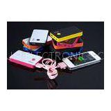 Black / White 3000mah Portable Dual USB Power Bank For Phones / IPAD