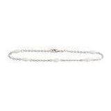 Small Marquise White Ceramic Silver Bracelet With Sterling Silver , 19cm CSB0871 thumbnail-1