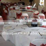 Spandex Banquet Chair Cover and Wedding White 100%polyester Tablecloth