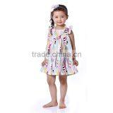 Cheap Girls Summer Dress Children Long Feather Pattern Dress Clothing Free Prom Dress thumbnail-1