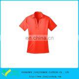 Sexy Deep V-Collar Purple Dri Fit Lycra Short Sleeve Golf Shirts thumbnail-2