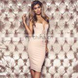 Amigo Women's Sexy Slim Fit Sleeveless Stretchy Bodycon Midi Dresses thumbnail-5