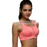 New Women Fitness Wear Gym Clothing Zipper-Style Padded Sports Bra