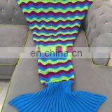 2017 Colorful Large Rainbow Mermaid Shape Blankets Fashion Adult Size Warm Crochet Blankets thumbnail-2