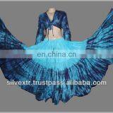 25YARDS TRIBAL BELLYDANCE WAVE TYE DYE 4 TIER SKIRT thumbnail-1