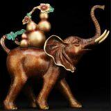 Antique Bronze Elephant Sculpture Is 100% Hot Cast Bronze Metal