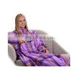 Supersoft Wearable Warm Plush Snuggie Fleece Blanket With Sleeves thumbnail-3
