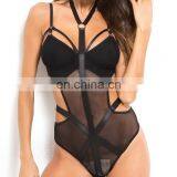 Technological Mesh Hollow Out Bodysuit Women 2019 Bandage Bodysuit Manga Longa Rompers Womens Jumpsuit thumbnail-3