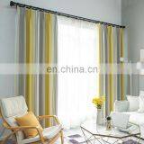Wholesale Custom Mediterranean Color Stripe Cotton and Linen Yarn-dyed Jacquard Fabric Shade Blackout Window Curtains for Home thumbnail-2