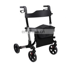 High quality 4 wheel lightweight Aluminum foldable walker rollator