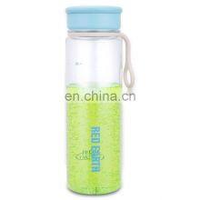 2021 Customized Water Bottle With Holder 400ml Plastic Drink Bottle Red Earth Tritan Material Eco Friendly