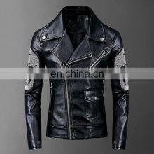 Wholesale Custom Logo Windbreaker Jacket Windproof Polyester Men's Leather Jackets thumbnail-2