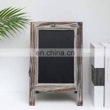 A-frame Chalkboard Menu 2-Sided Torched Wood A-Frame Chalkboard Sign Sidewalk Cafe Menu Sandwich Board thumbnail-5