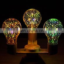 E27 E26 3D Star Decoration Fireworks Led Light Bulb Colorful Led 3D Firework Light Bulb For Christmas Firework Glass Bulb