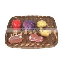 Multifunctional Custom Double-sided Acacia Kitchen Handmade Wood Cutting Board Acacia Edge Grain Reversible Cutting Board thumbnail-4