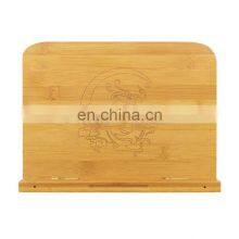 Bamboo Wood Folding BookStand Holder For Cooking Kitchen thumbnail-1