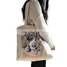 Hot Sale Wholesale Fashion Design Women Cotton Canvas Shopping Bags Custom Canvas Tote Bags thumbnail-5