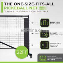 Outdoor Retractable Portable Pickleball Net With 22FT Wide 36 Inch Height at Side Lines Pickleball Net With Wheels thumbnail-2