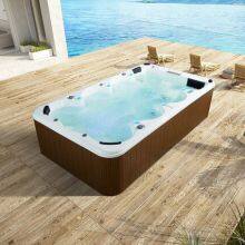 Smart Outdoor Infinity Swimming Pool Villa Family Surfing Temperature-controlled Finished Acrylic Private Pool no End; thumbnail-1