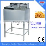 china Factory wholesale 2 tank 2 basket economical commercial electric deep fryer