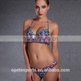 (OEM ODM FACTORY)Sexy Push up Straps Women Bikini Swimwear Bathing Suit Bikini With Decorated Bra thumbnail-4