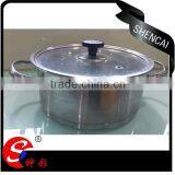 Small Stainless Steel Casserole/Soup Pot with Glass lid and Stainless steel handles