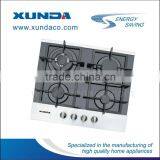 F4-B60 Xunda 4 -burner glass gas built in hob with luxury aluminum frame