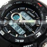 Brand New Mens Rubber Strap Blue Analog Digital Dual Dial Sport Watch