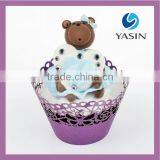 Pretty Butterfly and Rose Style Laser Cupcake Wrapper