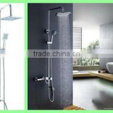 Wall mounted tube and shower kit with shower head