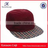 custom embroidery design your own 5 panel hat cap