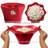 Avon Supplier Foldable Microwave Silicone Popcorn Maker SGS,FDA,LFGB Certified Popcorn Bowl