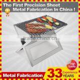 Outdoor Camping Small Flat Stainless Steel Charcoal BBQ Grills