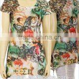 2016 Guangzhou Fat Women New Designs Fat Women Chiffon Blouse