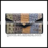 new arrival Genuine leather lady wallet, colorful crocodile leather wallet for wholesale