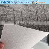 Wode Company Good Hardness Grey Stripe Insole Board For Shoe Making
