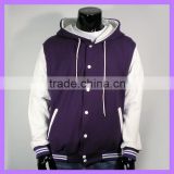 Cotton Letterman Jackets with Hood