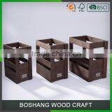 2 Bottle Brown Color Packaging Wooden Wine Boxes thumbnail-3