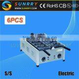 Automatic Electric 6 Pcs of Mini Fish Snack Machine Waffle Stick Maker for Sale Quality Choice