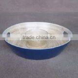 Round Serving Tray With Cup Holder Inside thumbnail-1