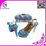 2016 Latest Style Matching Italian Shoes and Bags Set for Party and Wedding Wemen Shoes