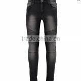 Skinny Fashion Black Good Quality Mens Biker Jeans(JXA122 ) thumbnail-3