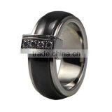 Coolman Newest Jewelry Design Ceramic Ring Combined Ceramic and Stainless Steel Wedding Ring Moroccan thumbnail-1