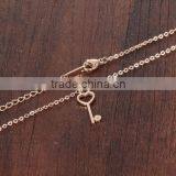 ^_^ 2016 Wholesale Beautiful Necklace Rose Gold Plated Key Pendant Necklace For Couple Costume Jewelry Factory Direct @_@ thumbnail-5